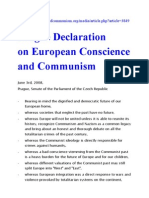 2008 Prague Declaration On European Conscience and Communism