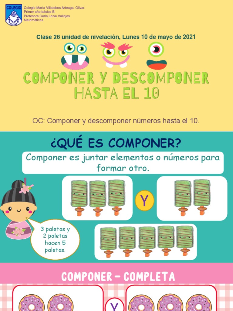 Composición y descomposición de números | PDF | Métodos y materiales de ...