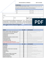 2022 Tax Checklist