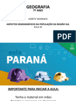 População da Região Sul: concentração urbana e regiões metropolitanas