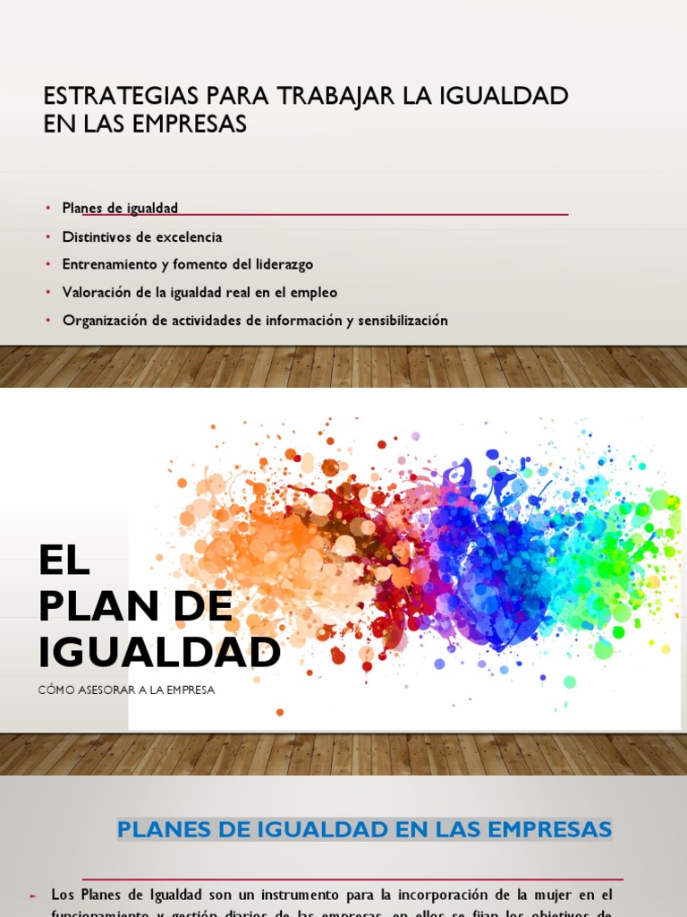 Tema 3 Plan de Igualdad y Estrategias Etc | PDF | Igualdad de género ...