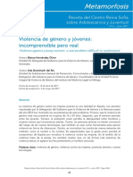 Metamorfosis: Violencia de Género y Jóvenes: Incomprensible Pero Real