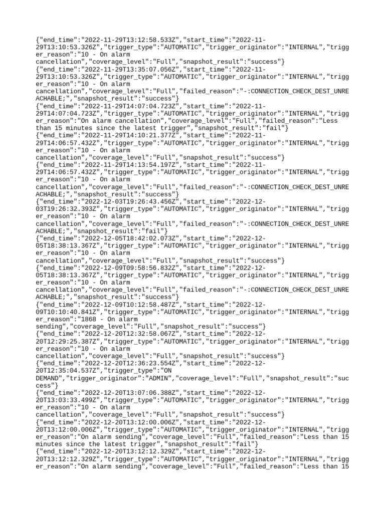 Snapshot History MRBTS28367 LUPPS28367 SBTS22R3 ENB 0000 001524 000000