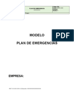 Modelo Plan de Emergencias 2023