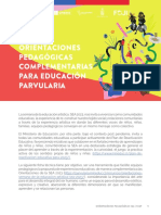 Orientaciones Pedagogicas Complementarias para Educacion Parvularia SEA2023