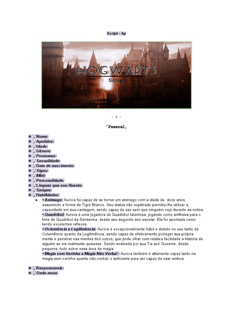 Script - Harry Potter | PDF