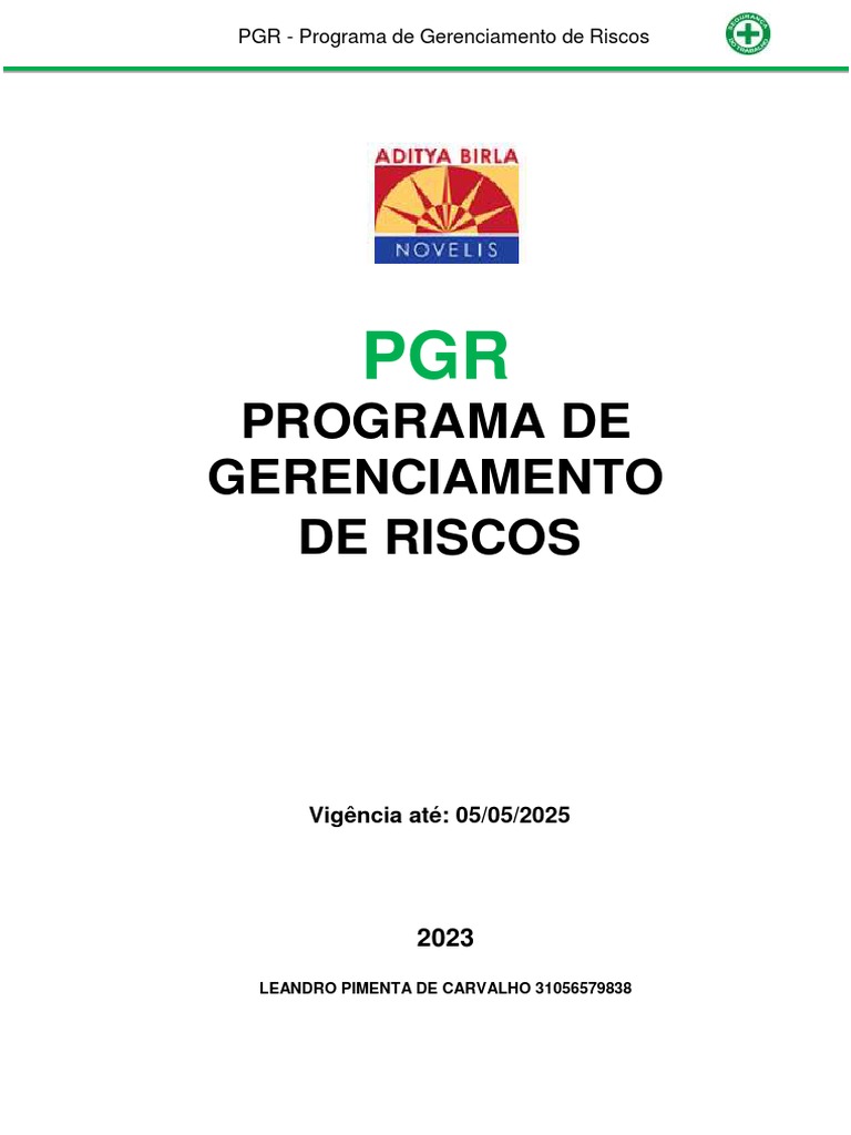 PGR - Programa de Gerenciamento de Riscos | PDF | Amostragem ...