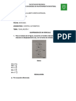 Evaluación 1. Modelado de Sistemas Mecánicos