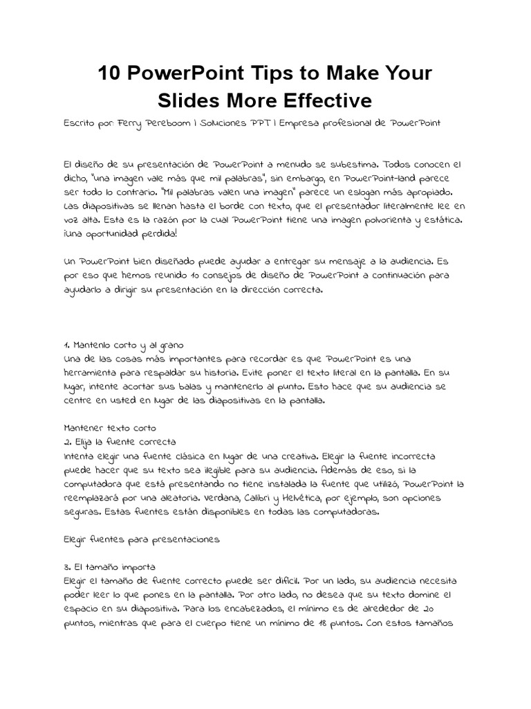 10 PowerPoint Tips To Make Your Slides More Effective PDF