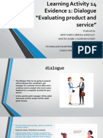 Evidencia 1 Dialogue Evaluating Product and Service