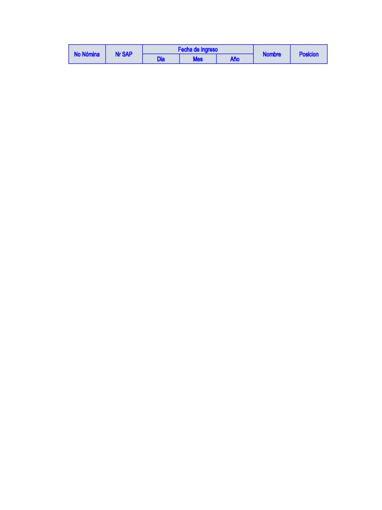 Registro de Headcount de Personal | PDF