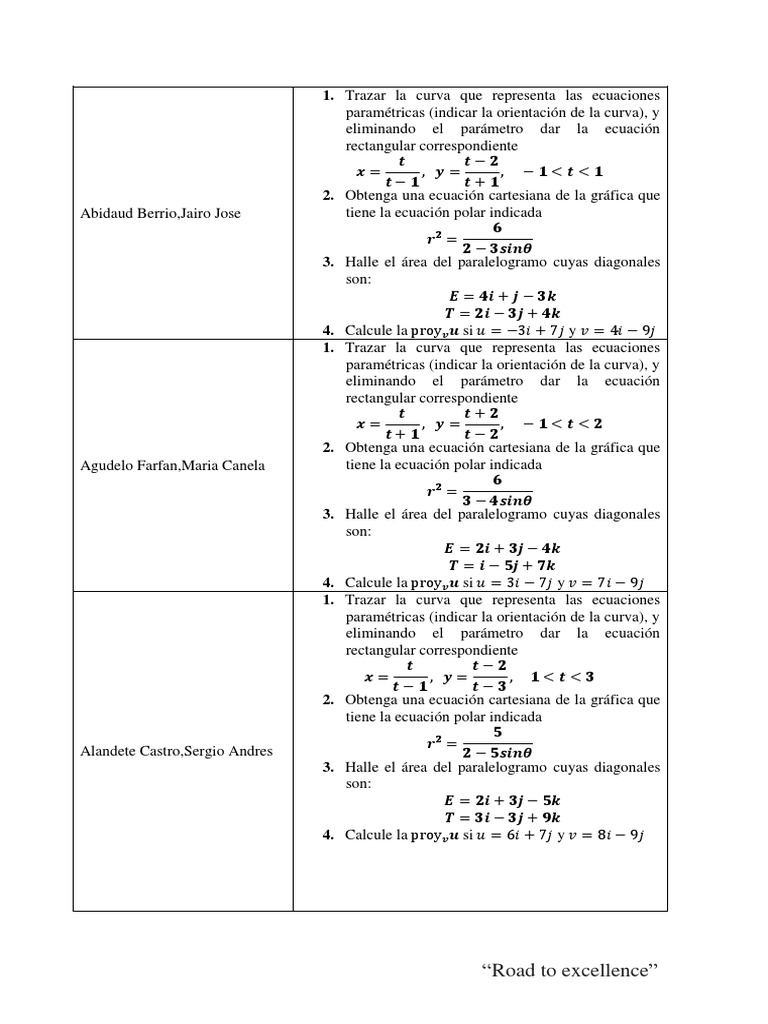 Ejercicios de Curvas y Áreas en Matemáticas | PDF | Curva | Ecuaciones