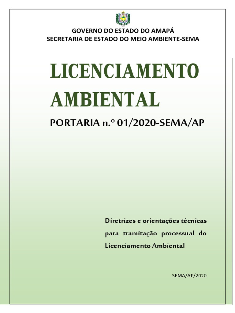 Diretrizes para Licenciamento Ambiental no Amapá | PDF | Ambiente natural