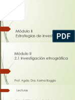 Clase de Investigación Etnográfica