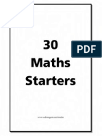 30 Maths Starters1