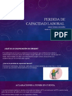 Perdida de Capacidad Laboral