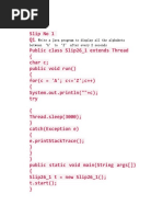 TYBSc (CS) Sem VI Practical Slips | PDF | Java (Programming Language ...