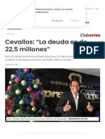 Cevallos - "La Deuda Es de 22,5 Millones"