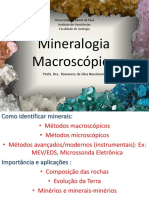 Identificação de Minerais Macro e Microscópicos
