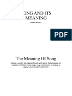 Song and Its Meaning