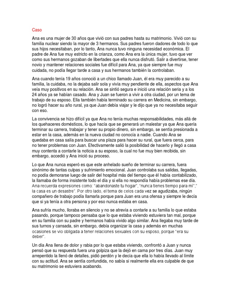 Caso de Ana PDF Violencia Familia