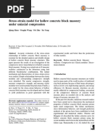 2017-Q. Zhou, F. Wang, F. Zhu, Xu Yang-Stress Strain Model For Hollow Concrete Block Masonry Under Uniaxial Compression