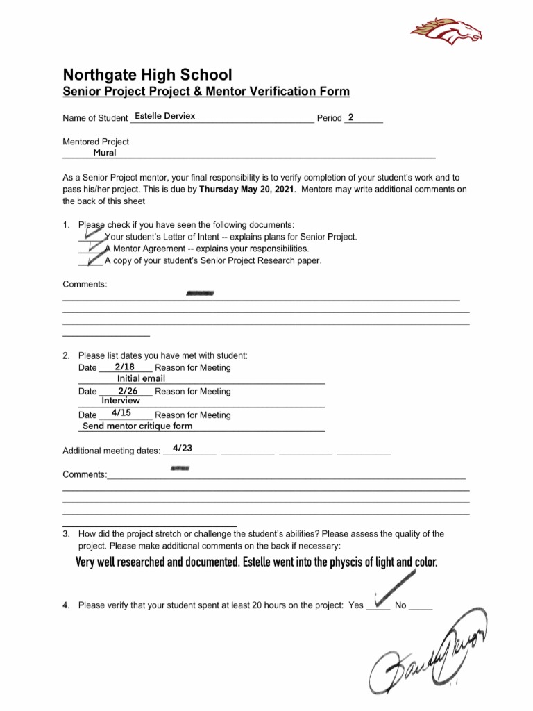 Mentor Project Verification 1 | PDF