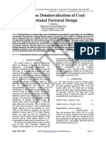 Studies On Demineralization of Coal: Fractional Factorial Design