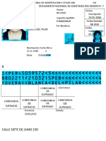 Documento Racional de Identidad Dni 45059572-7 Dupocado Fecha Inscripción 29 05 2006