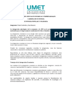 La Integración Estratégica de La Economía y La EPS en La Producción de Bienes Materiales para El Logro Mejores Condiciones de Vida y Bienestar Común