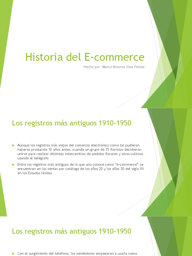 Historia Del E-Commerce | PDF | Comercio electrónico | Industrias de ...