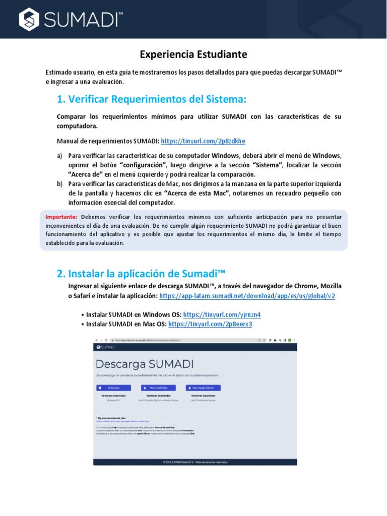 Guía Estudiantes SUMADI | PDF | Microsoft Windows | Aplicación movil