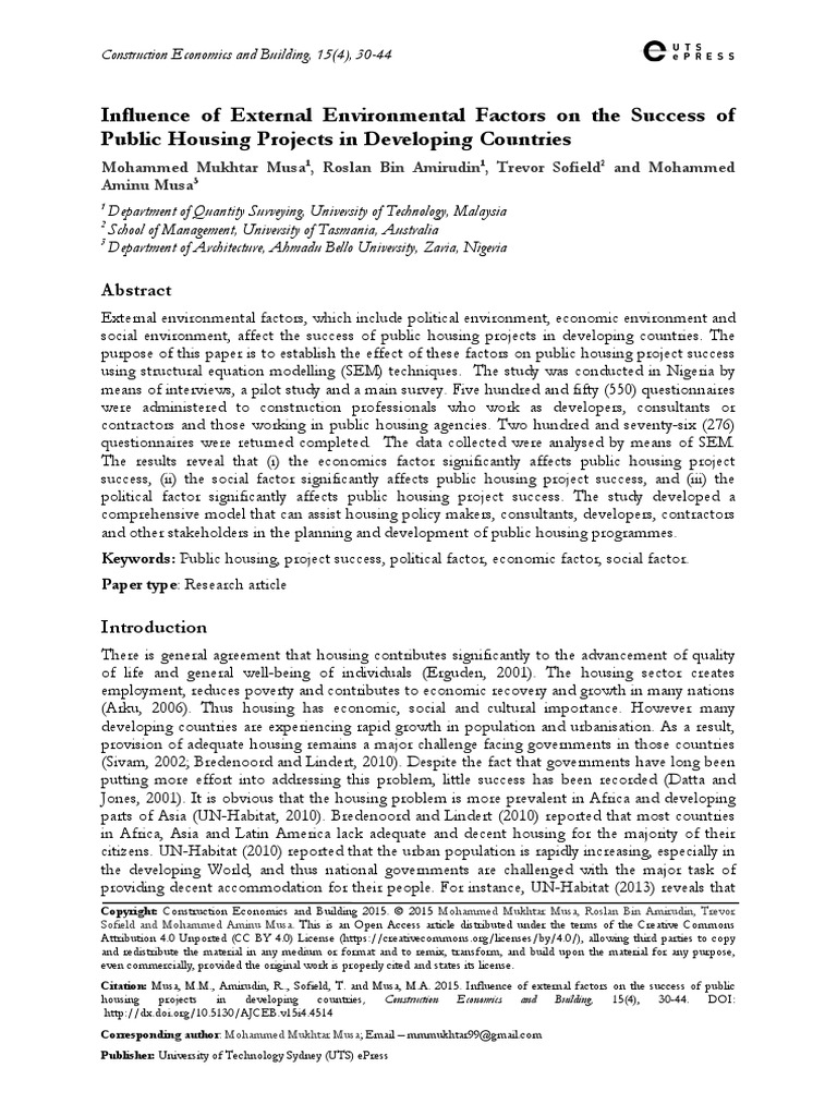 Influence of External Environmental Factors On The | PDF | Factor ...