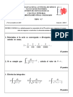 Cálculo Integral Primer Examen Final Colegiado