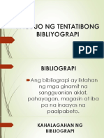 Pagbuo NG Tentatibong Bibliyograpi