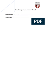 HS1031 Individual Assignment Answer Sheet T1 2023