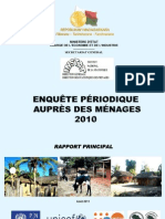 Enquête Périodique Auprès Des Ménages 2010 - Rapport Principal (INSTAT - 2011)