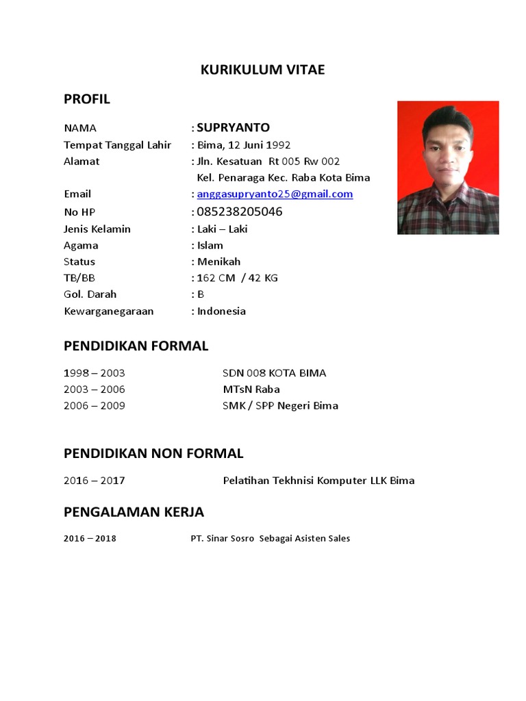Kurikulum Vitae 2 | PDF