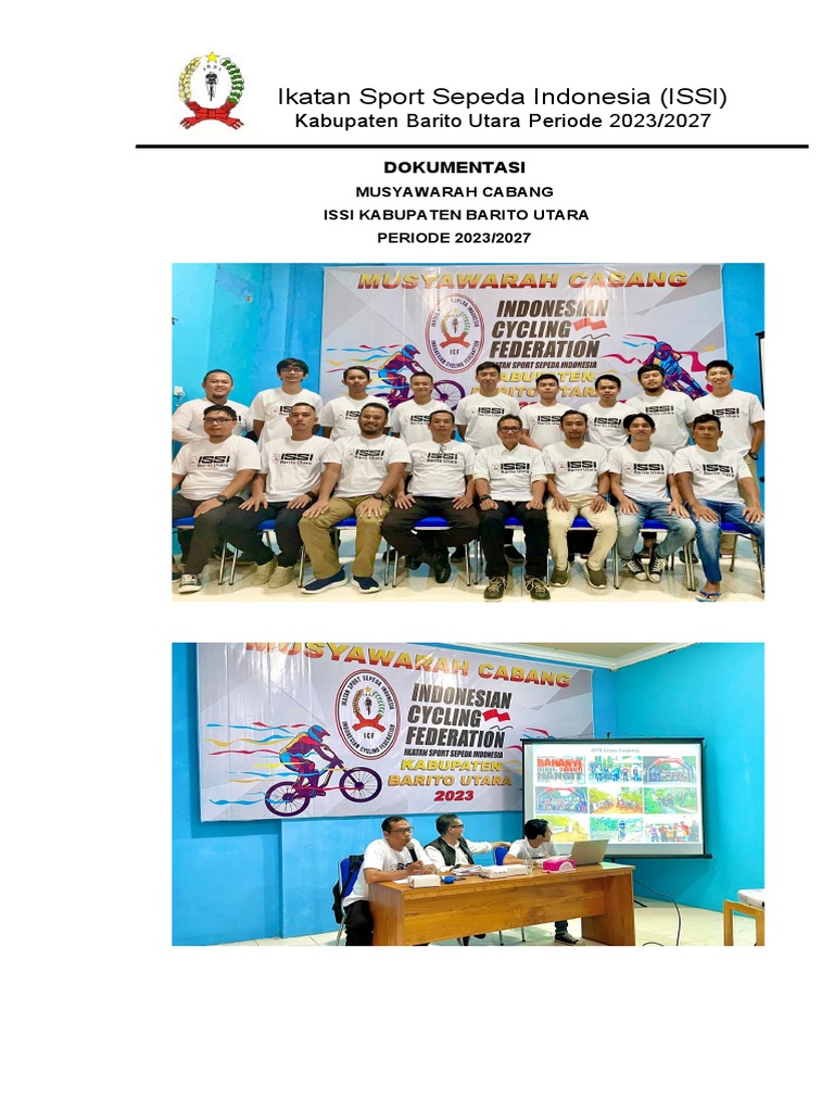 Musyawarah Cabang ISSI Barito Utara 2023 | PDF