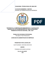 Universidad Nacional Tecnológica de Lima Sur: Facultad de Ingeniería Y Gestión