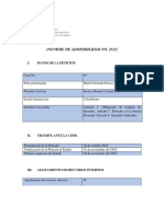 Informe Admisibilidad Corte Interamericana