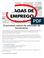 Trabalho Administração Admissão On Line.