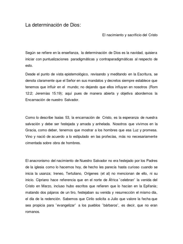 La Determinación de Dios | PDF | Jesús | Cristo (título)