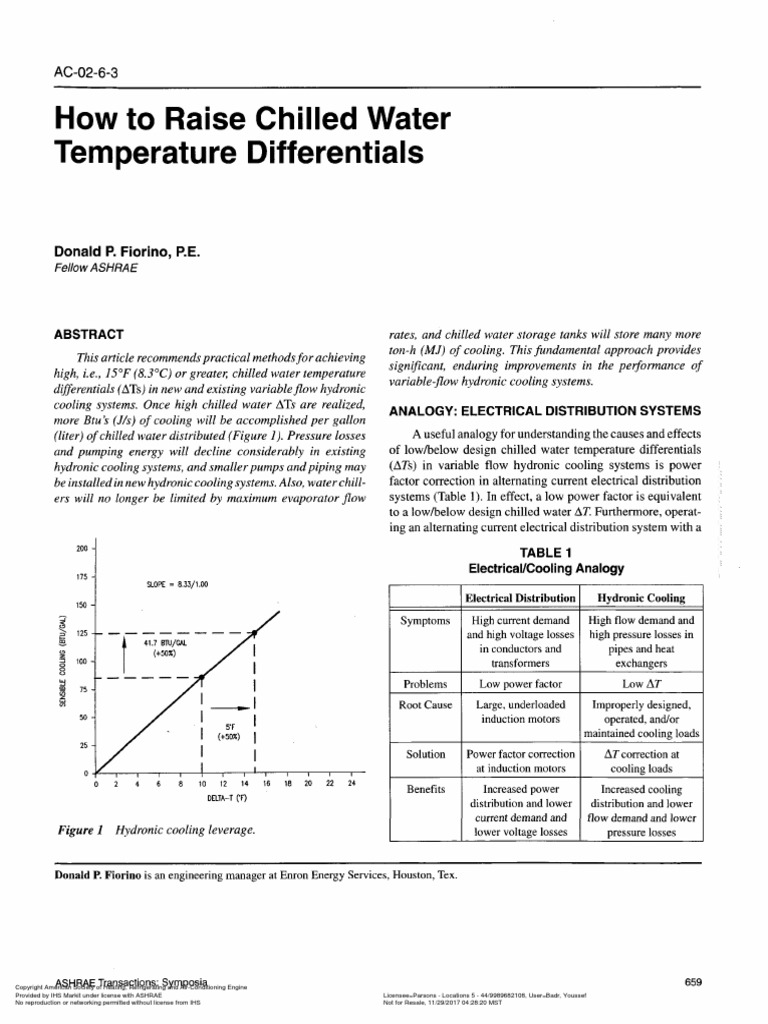 How To Raise Chilled Water Temperature Differentials ASHRAE PDF Water Heat Exchanger