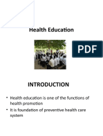Approach To Health Education