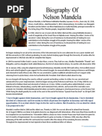 Biography of Nelson Mandela