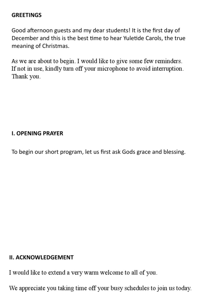 EMCEE Practicum | PDF