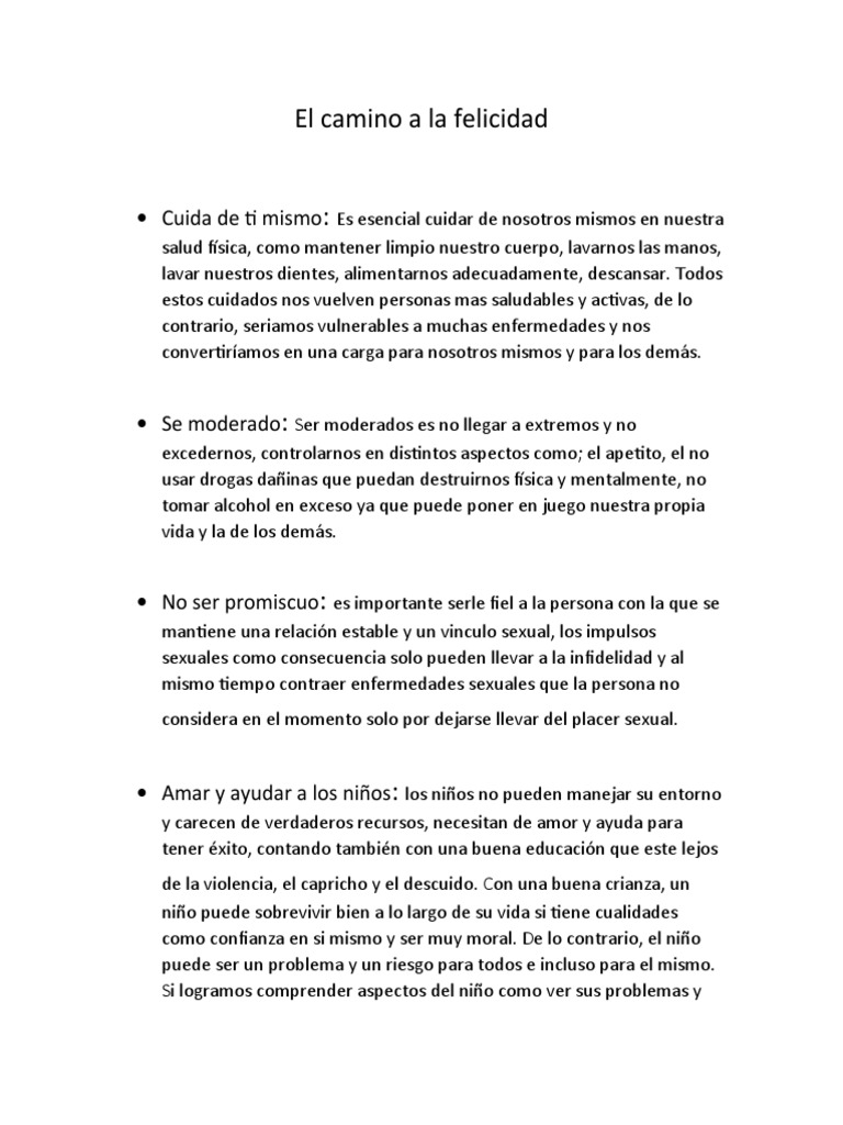 Claves para una vida plena y saludable | PDF | Felicidad | Pensamiento