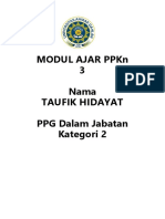 Modul Ajar PPKN 3 Nama Taufik Hidayat PPG Dalam Jabatan Kategori 2