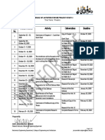 Schedule of Activities For Me Project Study 2